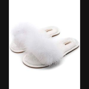 Brand New White Slippers